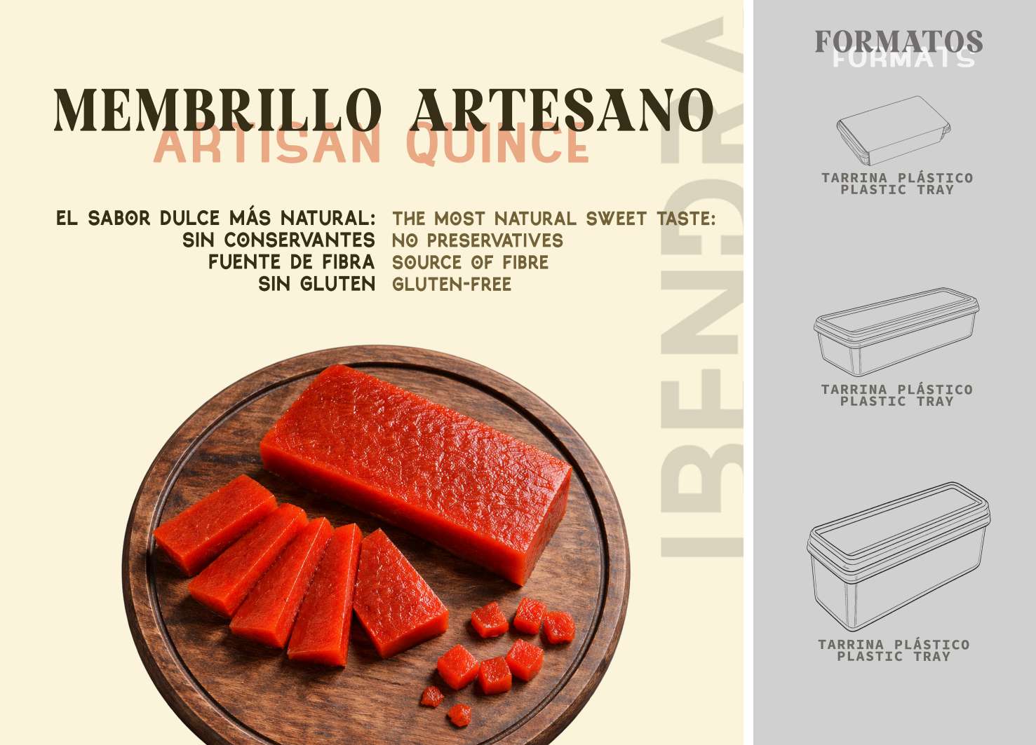 Ibendra Membrillo Artesano sin conservantes ni gluten